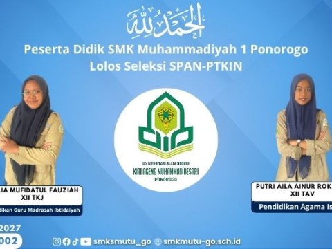 Dua Siswa SMK Mutu Go Lolos SPAN-PTKIN 2026, Diterima di UIN